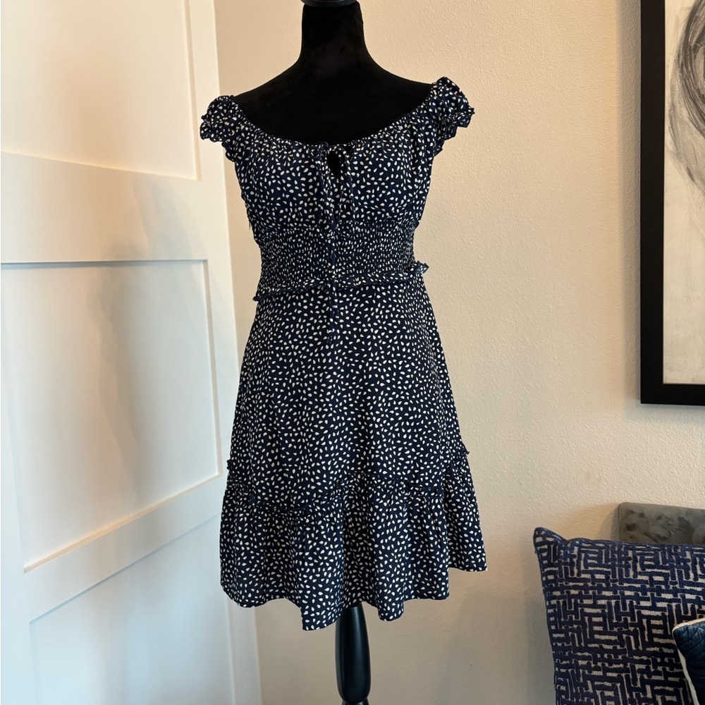 Amazon Essentials Navy and White Mini Dress